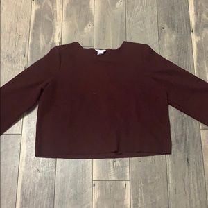 Frayed “ For The Republic Denim” semi-crop long